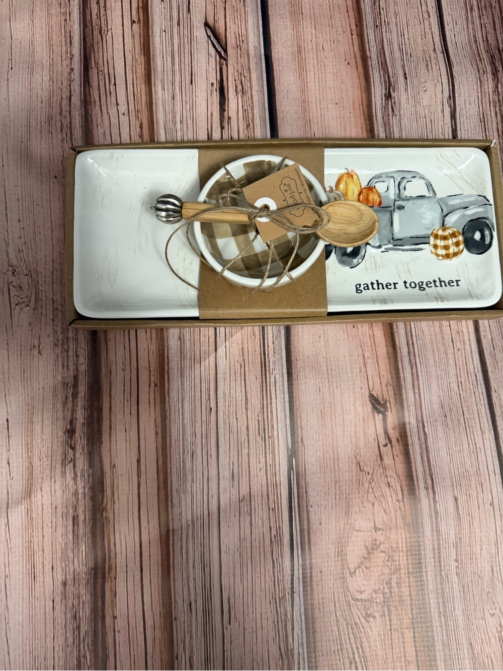 Mud Pie Rustic Truck Dip and Tray Set